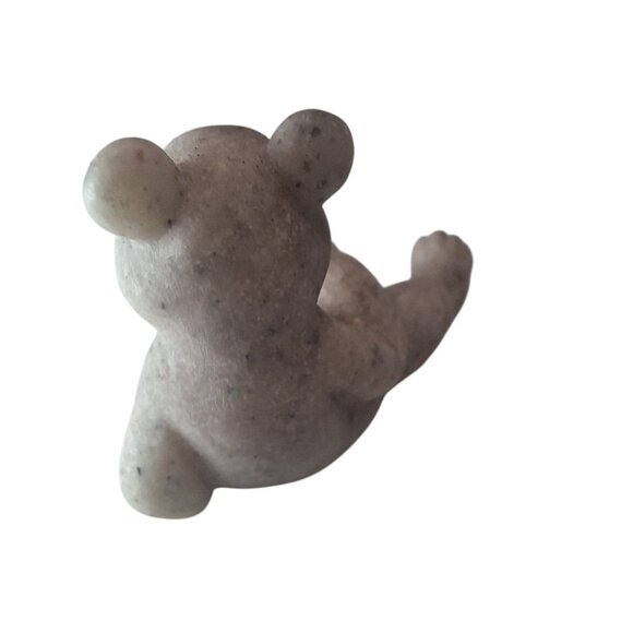 Quarry Critters Tiny Baby Bear 2000s Figurine Resin Stone Small Vintage Lazy - Picture 4 of 7